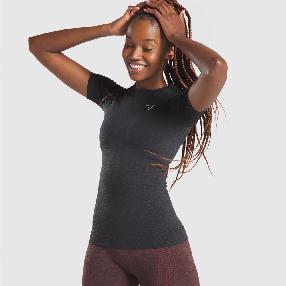 NWT Black Gymshark Seamless T-shirt
